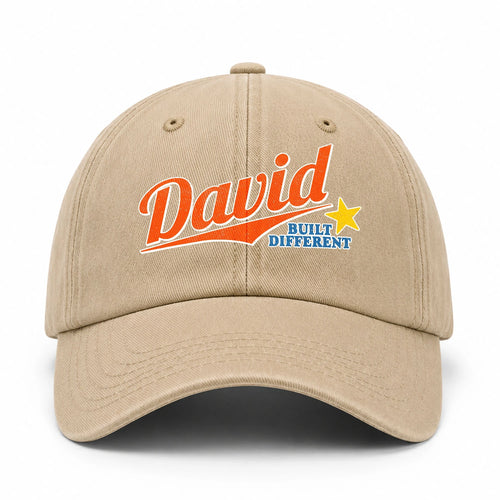 Your Name Built Different Logo Washed Cap DAVID 13K1 C56PF