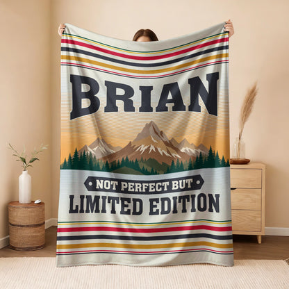 Not Perfect But Limited Edition Vintage Mountain Fleece Blanket BRIAN 13K1 BK45