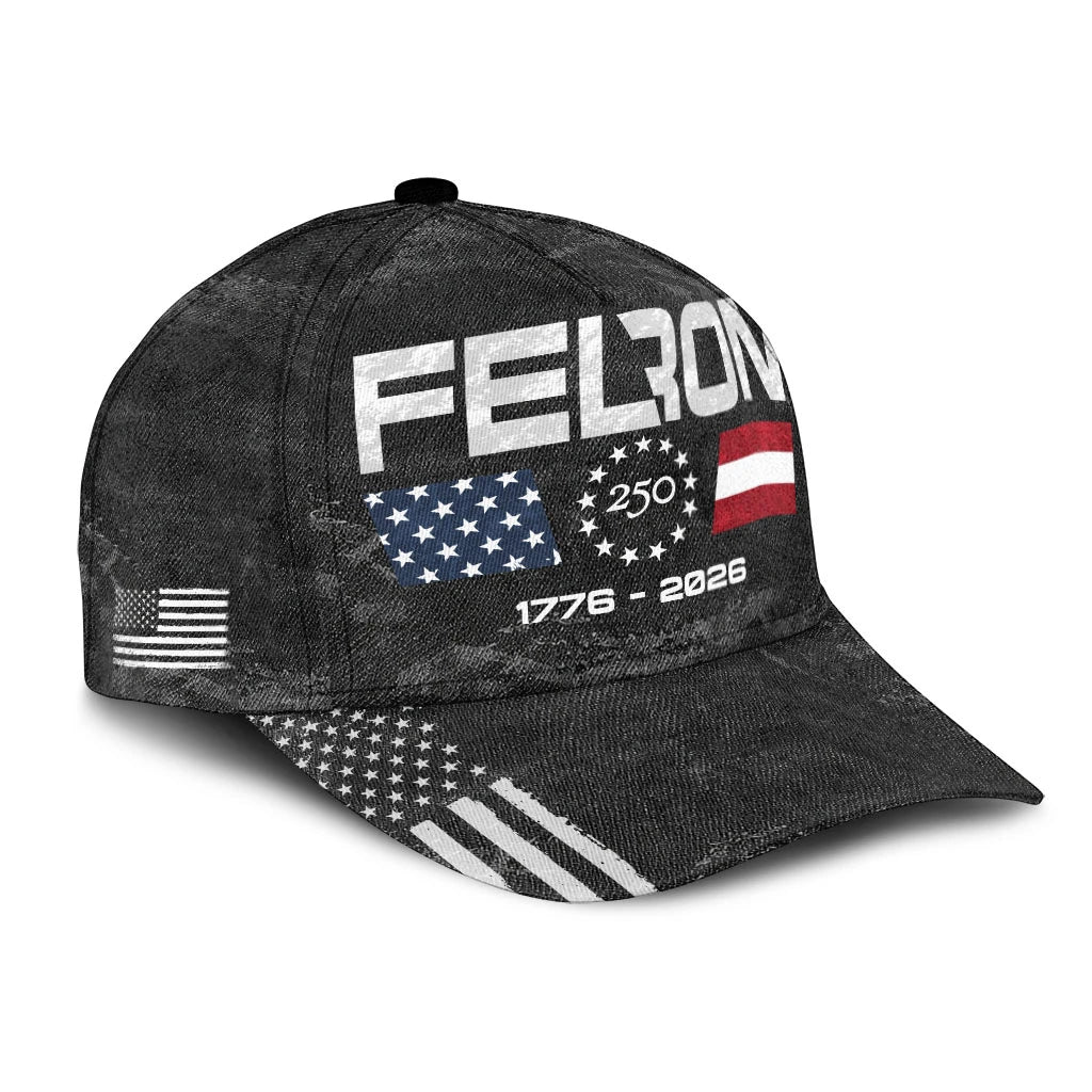 FELIPE 13K1-C13PF 250th Anniversary Patriotic Baseball Cap 1776–2026