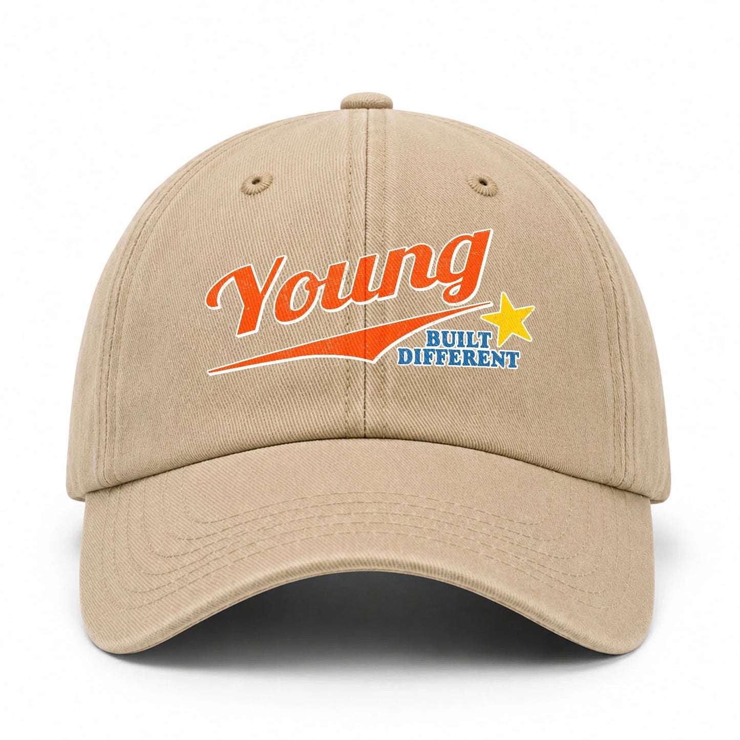Your Name Built Different Logo Washed Cap YOUNG 13K1 C56PF