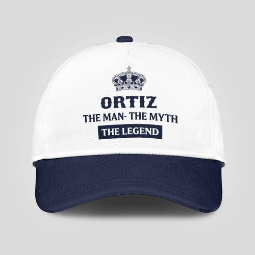 The Man The Myth The Legend King Crown Blue And White Cap ORTIZ 13K1 C147PF