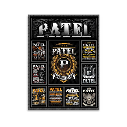 PATEL Personalized Sponge Floor Mat – Custom Printed Home Decor 13K1-AR2