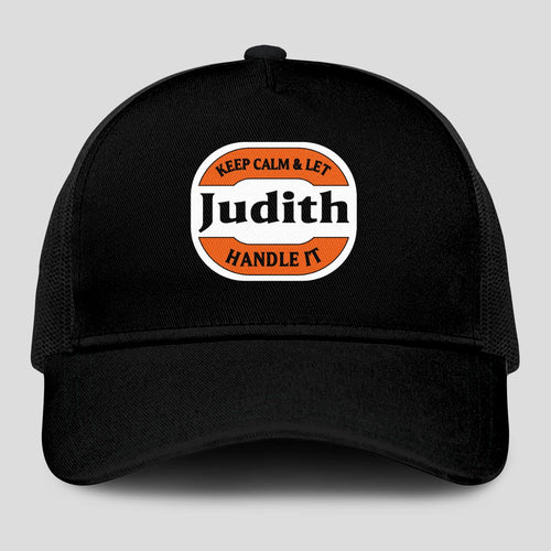 Keep Calm & Let Your Name Handle It Black Mesh Cap JUDITH 13K1 C199PF