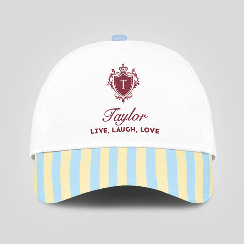 Live Laugh Love Blue And Yellow Luxury Cap TAYLOR 13K1 C121PF