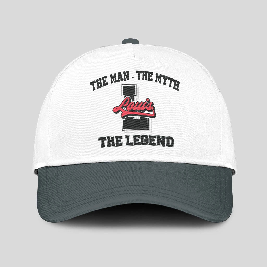 The Man The Myth The Legend Custom Initial Letter And Name Cap LOUIS 13K1 C38PF