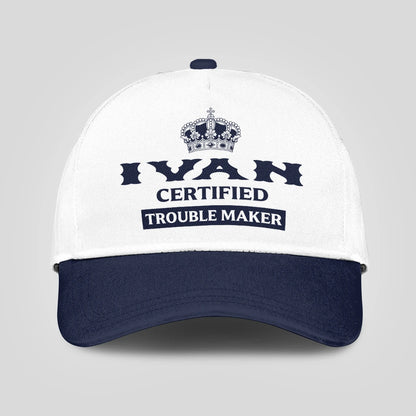 Certified Your Name Trouble Maker Washed Cap IVAN 13K1 C148PF