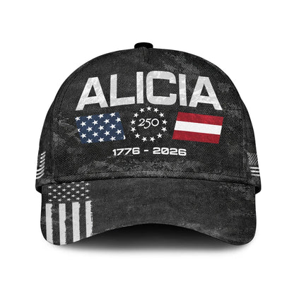 ALICIA 13K1-C13PF 250th Anniversary Patriotic Baseball Cap 1776–2026