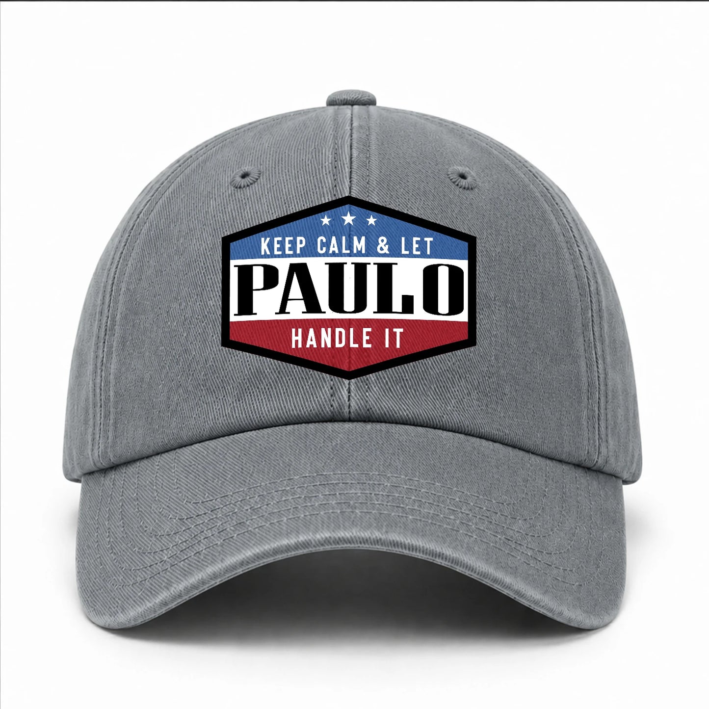 Keep Calm & Let Your Name Handle It Washed Cap PAULO 13K1 C87PF