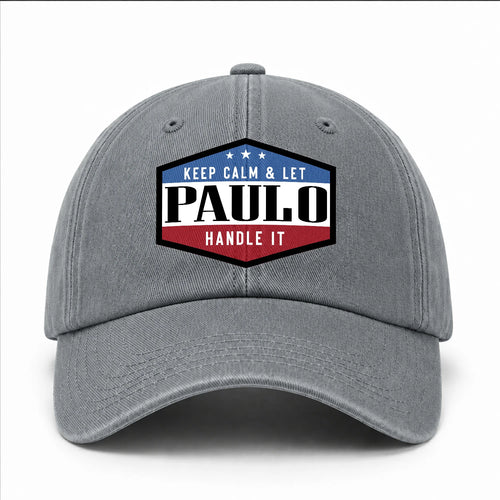 Keep Calm & Let Your Name Handle It Washed Cap PAULO 13K1 C87PF