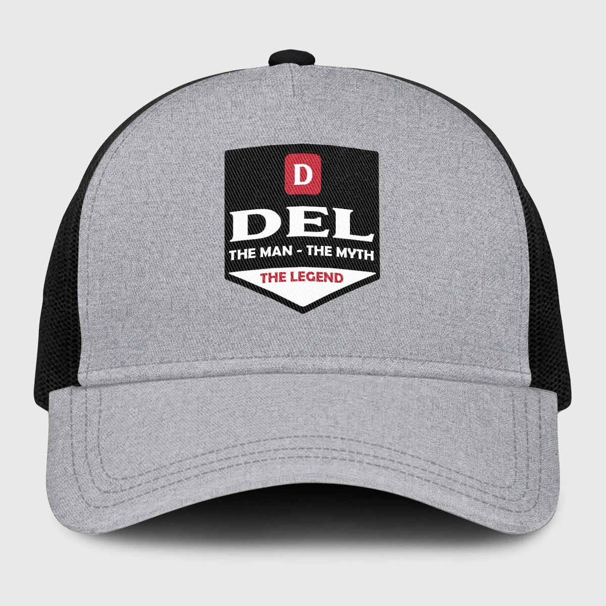 The Man The Myth The Legend Gray Mesh Cap DEL 13K1 C189PF