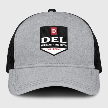 The Man The Myth The Legend Gray Mesh Cap DEL 13K1 C189PF