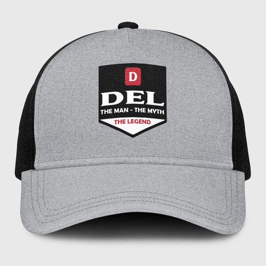 The Man The Myth The Legend Gray Mesh Cap DEL 13K1 C189PF