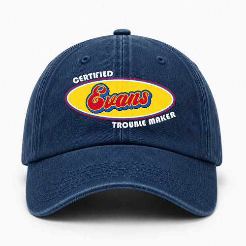 Certified Your Name Trouble Maker Washed Cap EVANS 13K1 C73PF