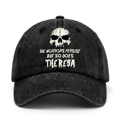 The Horrors Persist But So Does Your Name Cool Skull Washed Cap THERESA 13K1 C134PF