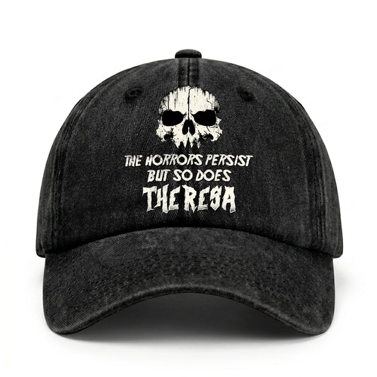 The Horrors Persist But So Does Your Name Cool Skull Washed Cap THERESA 13K1 C134PF