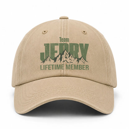 Team Your Name Lifetime Member Mountain Cap JERRY 13K1 C58PF