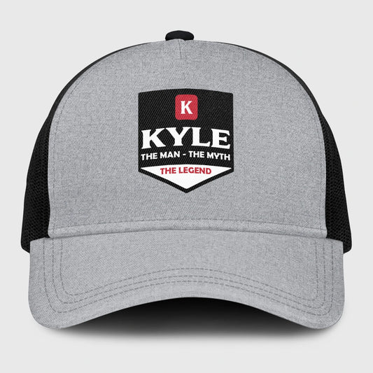 The Man The Myth The Legend Gray Mesh Cap KYLE 13K1 C189PF