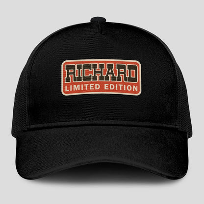 Limited Edition Red Logo Black Mesh Cap RICHARD 13K1 C215PF