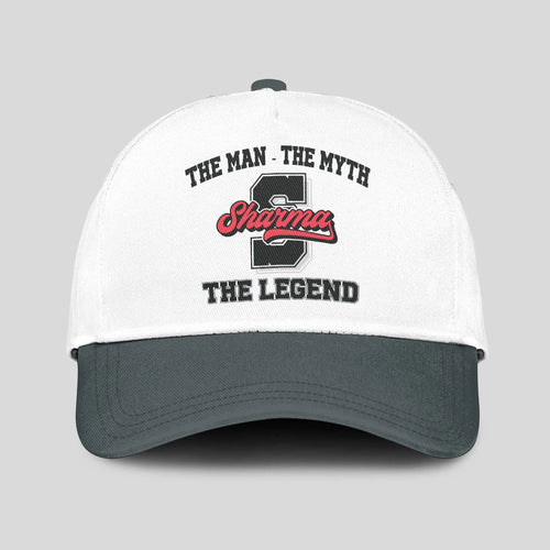 The Man The Myth The Legend Custom Initial Letter And Name Cap SHARMA 13K1 C38PF