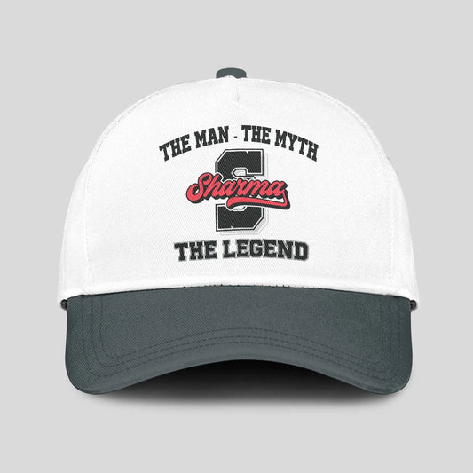 The Man The Myth The Legend Custom Initial Letter And Name Cap SHARMA 13K1 C38PF