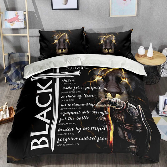 BLACK Limited Edition Personalized Bedding Set 13K1-BS1