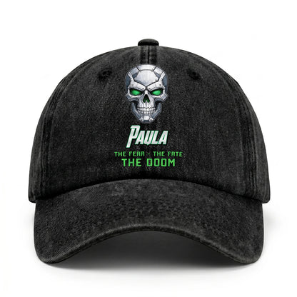 The Fear The Fate The Doom Skull Washed Cap PAULA 13K1 C99PF