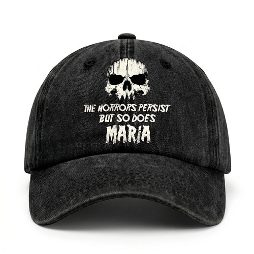 The Horrors Persist But So Does Your Name Cool Skull Washed Cap MARIA 13K1 C134PF