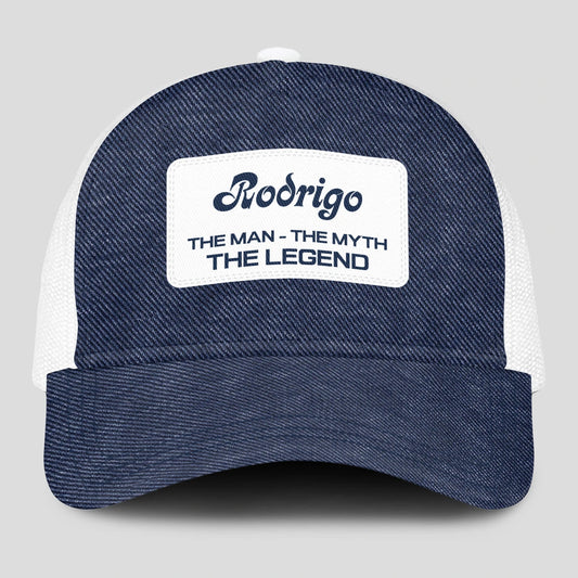 The Man The Myth The Legend Blue Denim Mesh Cap RODRIGO 13K1 C194PF