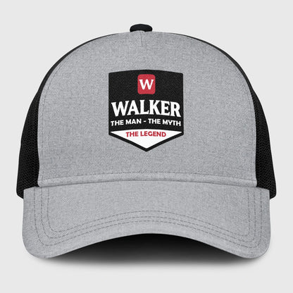 The Man The Myth The Legend Gray Mesh Cap WALKER 13K1 C189PF