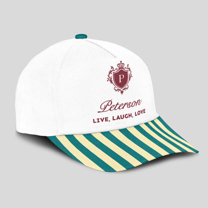 Live Laugh Love Green And Yellow Royal Cap PETERSON 13K1 C122PF