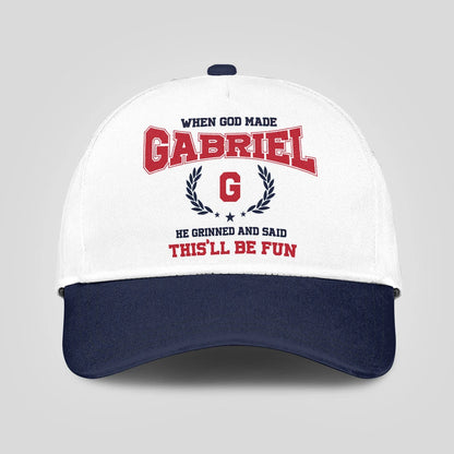 When God Made Your Name He Grinned And Said This'll Be Fun Blue Cap GABRIEL 13K1 C57PF
