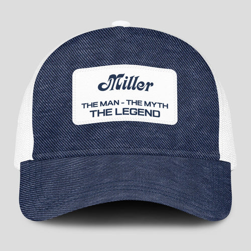 The Man The Myth The Legend Blue Denim Mesh Cap MILLER 13K1 C194PF