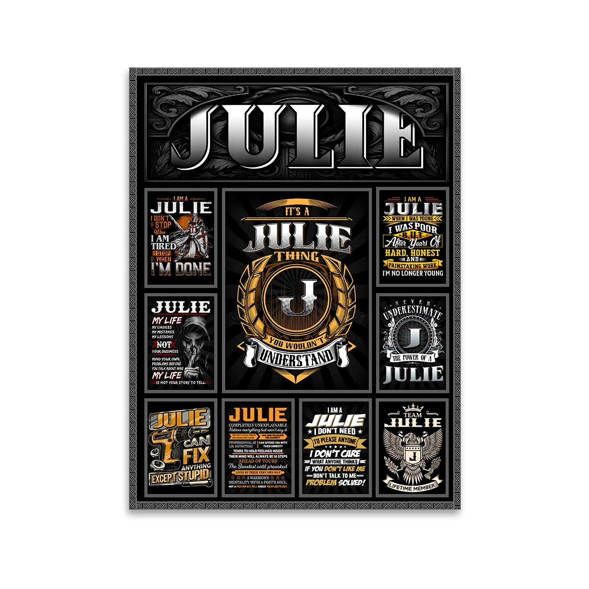 JULIE Personalized Sponge Floor Mat – Custom Printed Home Decor 13K1-AR2