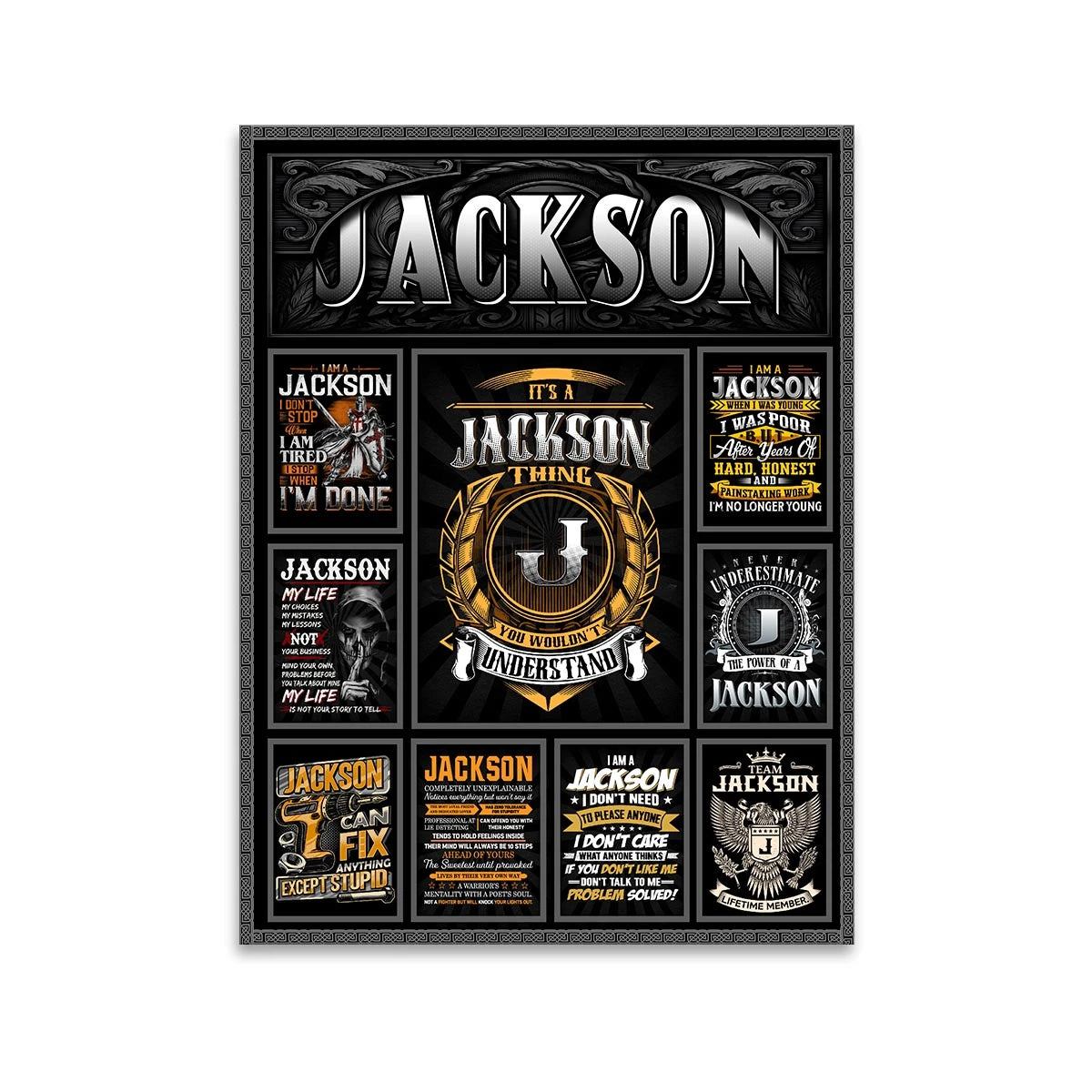 JACKSON Personalized Sponge Floor Mat – Custom Printed Home Decor 13K1-AR2