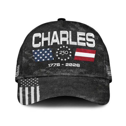 CHARLES 13K1-C13PF 250th Anniversary Patriotic Baseball Cap 1776–2026