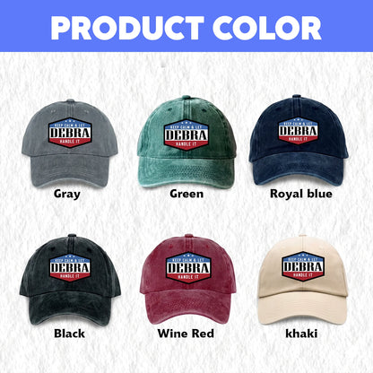 Keep Calm & Let Your Name Handle It Washed Cap DEBRA 13K1 C87PF