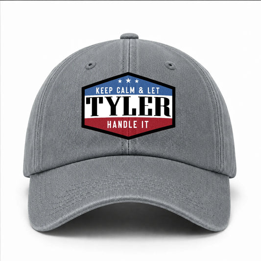 Keep Calm & Let Your Name Handle It Washed Cap TYLER 13K1 C87PF