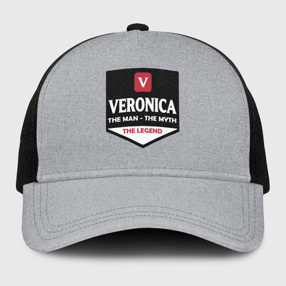 The Man The Myth The Legend Gray Mesh Cap VERONICA 13K1 C189PF