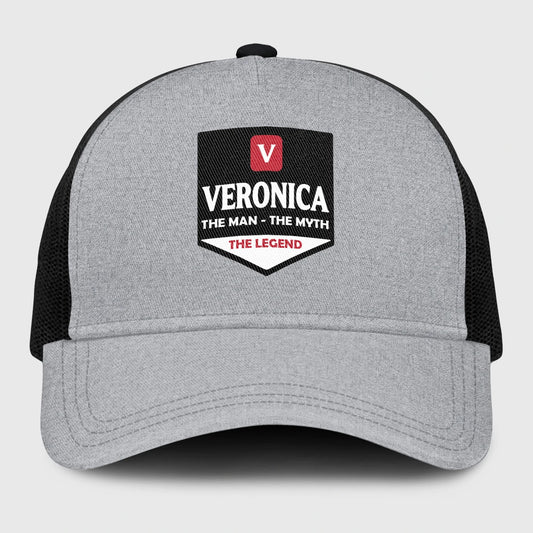 The Man The Myth The Legend Gray Mesh Cap VERONICA 13K1 C189PF