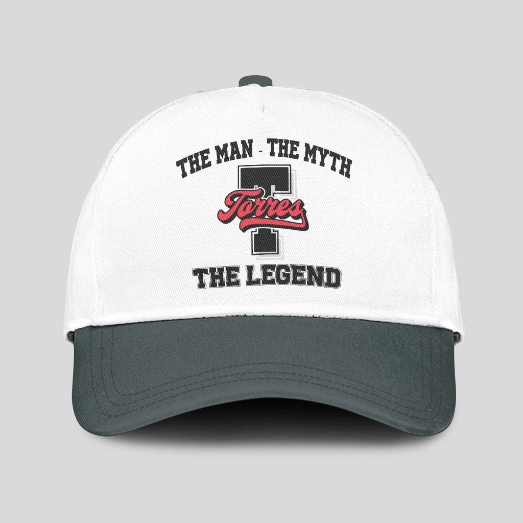 The Man The Myth The Legend Custom Initial Letter And Name Cap TORRES 13K1 C38PF