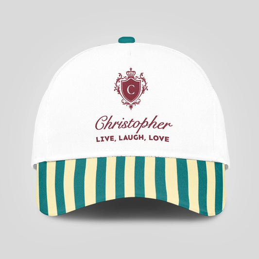 Live Laugh Love Green And Yellow Royal Cap CHRISTOPHER 13K1 C122PF