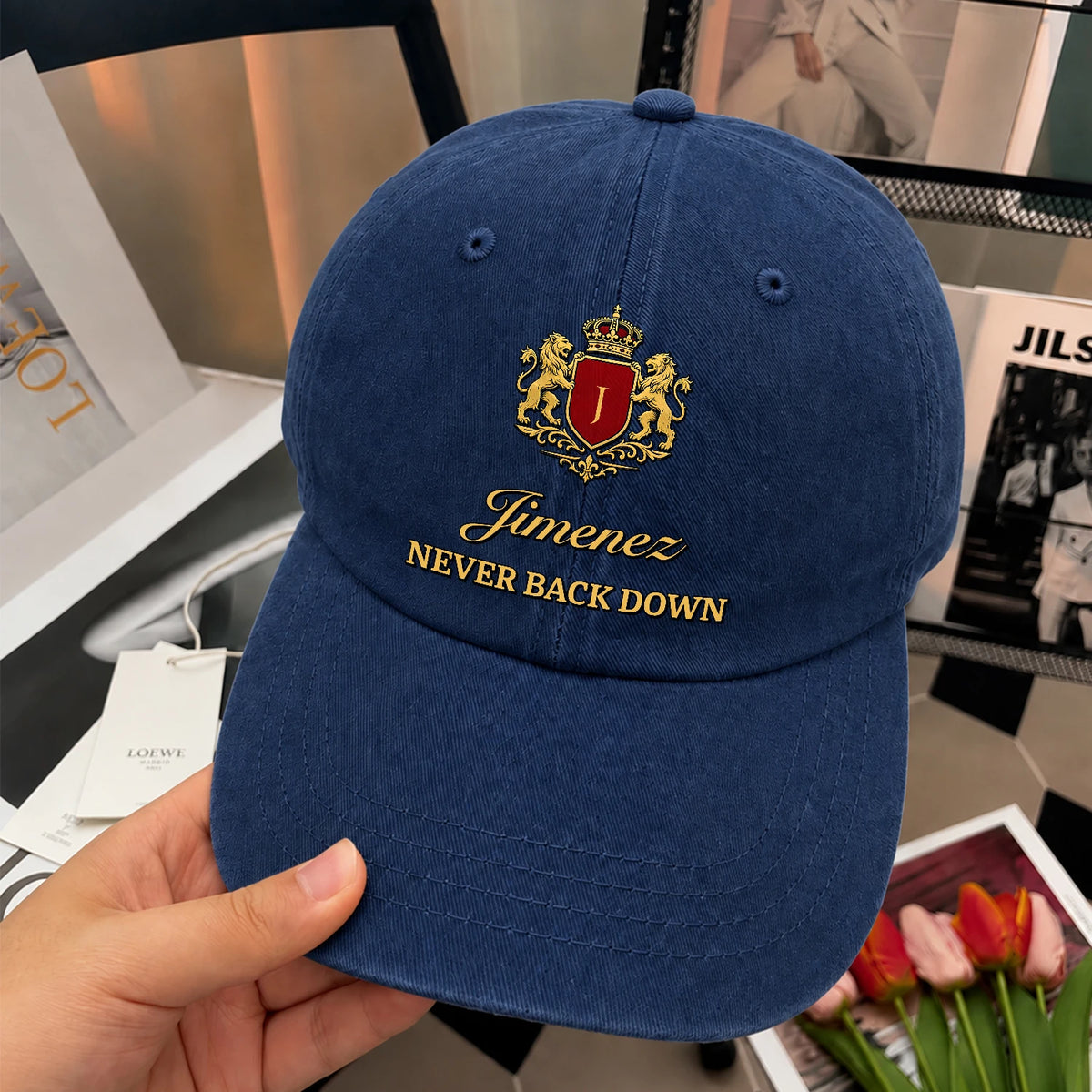 Never Back Down Luxury Washed Cap Cap JIMENEZ 13K1 C168PF