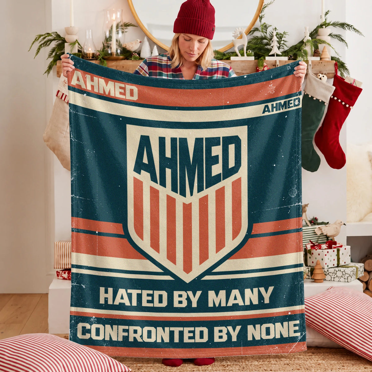 Hated By Many Confronted By None Retro Fleece Blanket AHMED 13K1 BK58