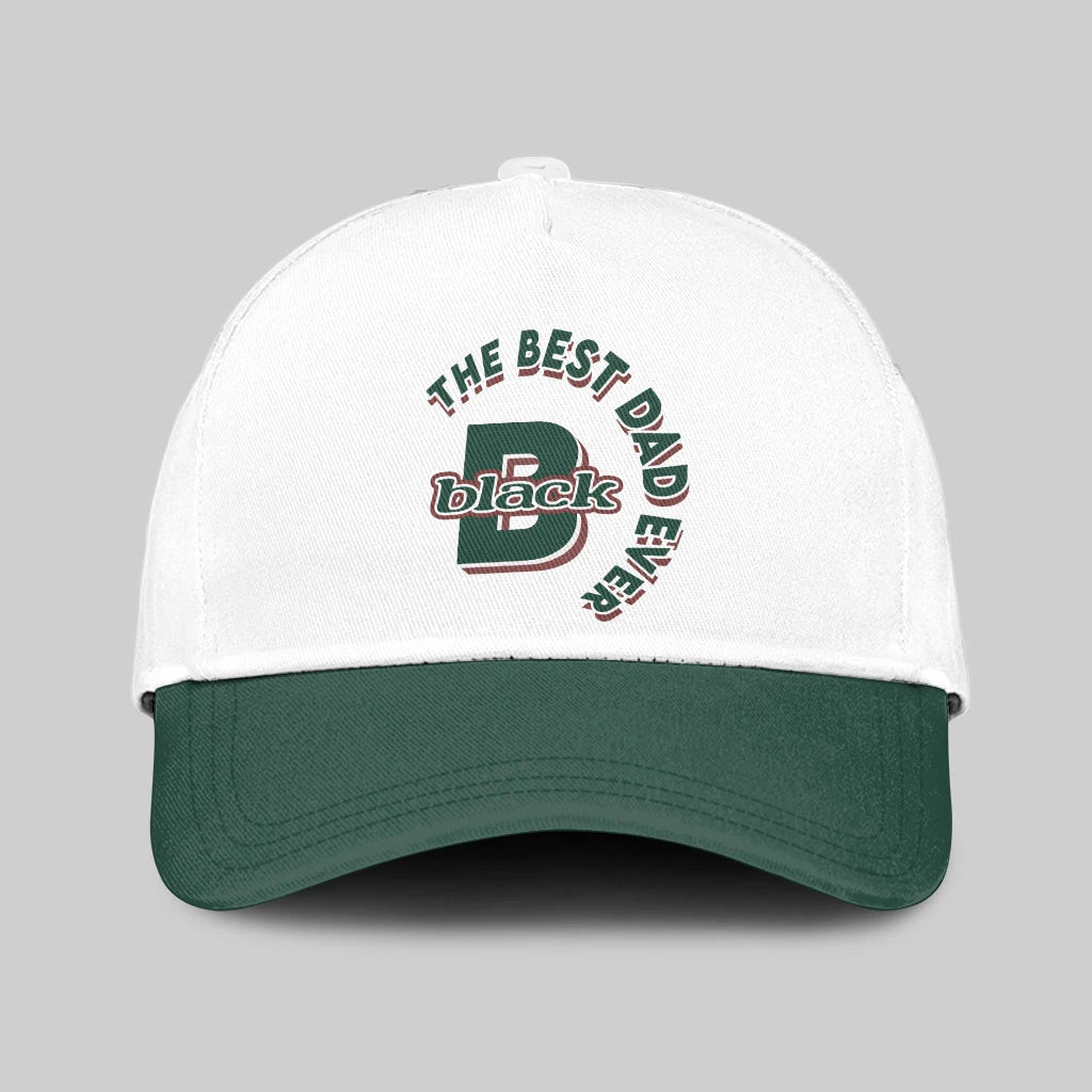 The Best Dad Ever Custom Name Cap BLACK 13K1 C35PF