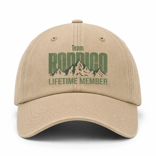 Team Your Name Lifetime Member Mountain Cap RODRIGO 13K1 C58PF