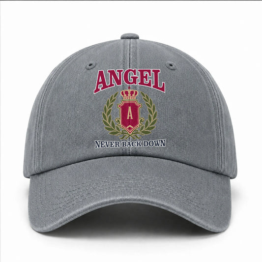 Your Name Never Back Down Royal Washed Cap ANGEL 13K1 C77PF