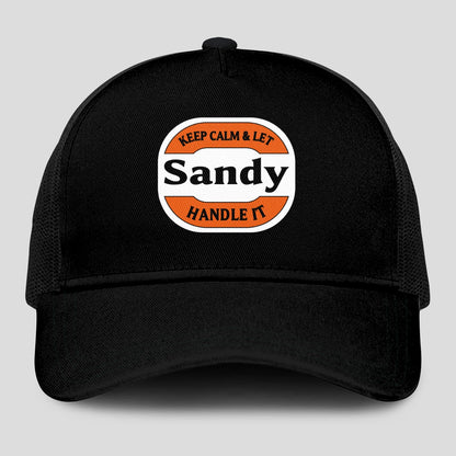 Keep Calm & Let Your Name Handle It Black Mesh Cap SANDY 13K1 C199PF