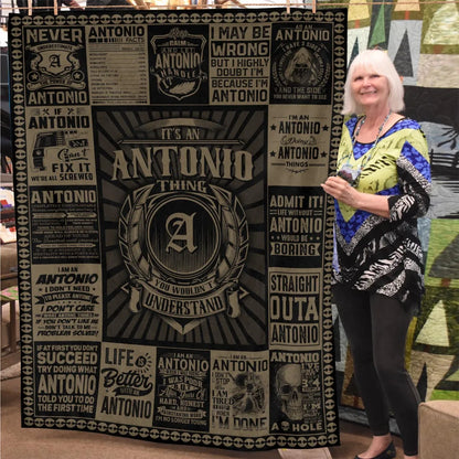 ANTONIO Personalized Blanket | Custom Name Cozy Throw Gift 13K1-BK3