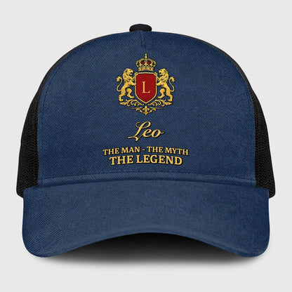 The Man The Myth The Legend Royal Blue Mesh Cap LEO 13K1 C187PF