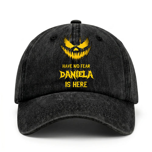 Have No Fear Your Name Is Here Jack O' Lantern Washed Cap DANIELA 13K1 C135PF
